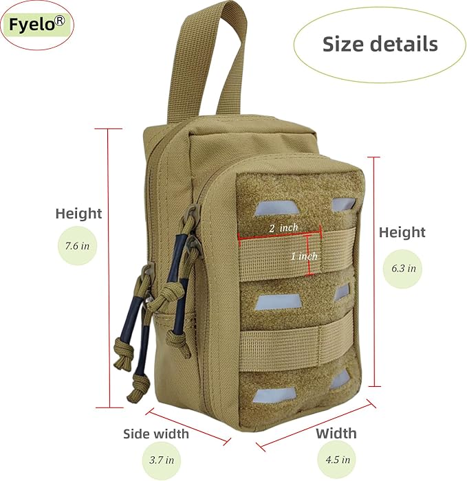 Tactical Pouch Water-Resistant Molle Multi Functional EDC Tool Compact Bag - Image 3