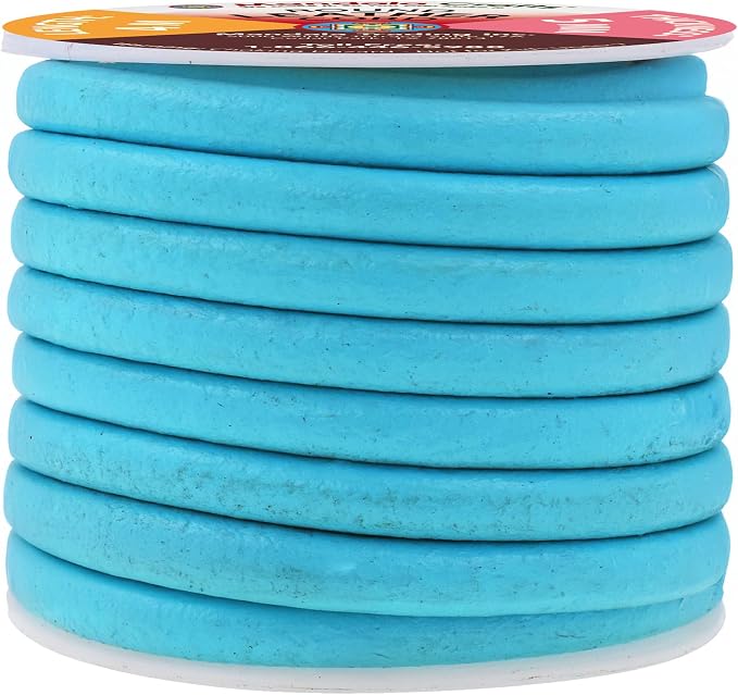 Mandala Crafts Round Genuine Turquoise Leather Cord - Image 2