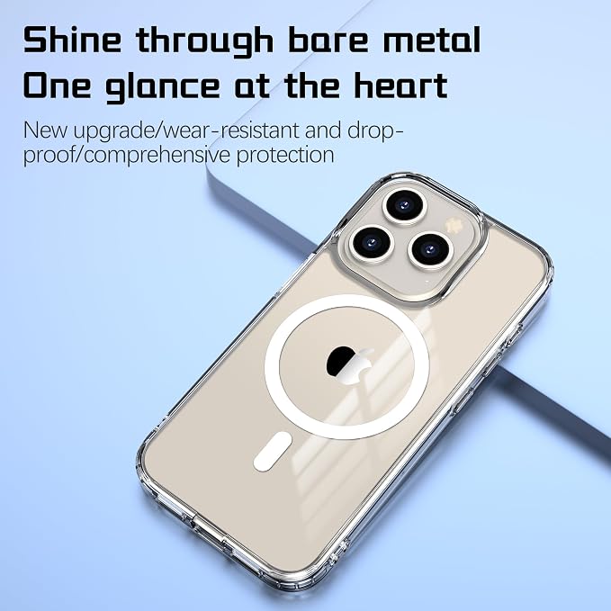 Magnetic Designed for iPhone 15 Pro Case Clear - Image 3