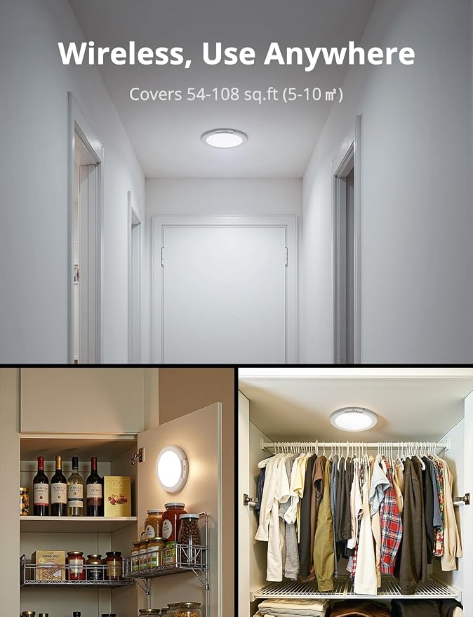 Combuh Battery Operated Shower Light Waterproof Inside, Rechargeable Motion - Image 8