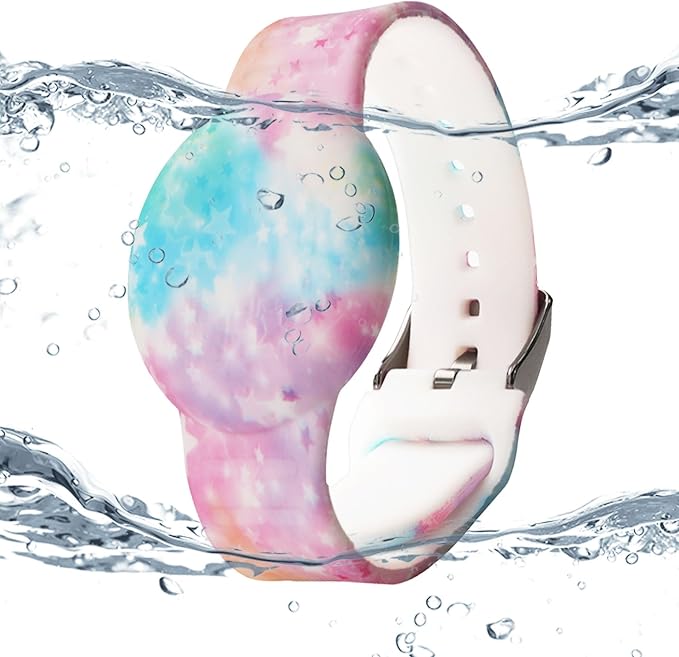 Waterproof AirTag Bracelet for Kids, Hidden Printed Wristband for Apple Air Tag by KAHADI