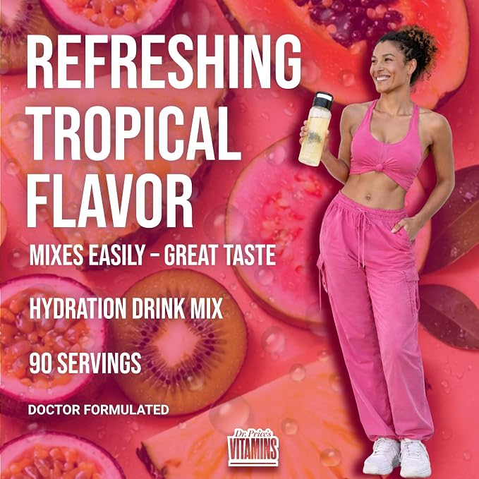 Dr. Price’s Electrolytes Powder Bulk – Tropical, 90 Servings | Sugar Free - Image 6