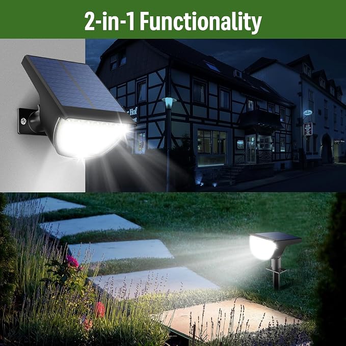GKGG Solar Lights Outdoor Waterproof IP65, Solar Powered 76 LED 3 Lighting - Image 5
