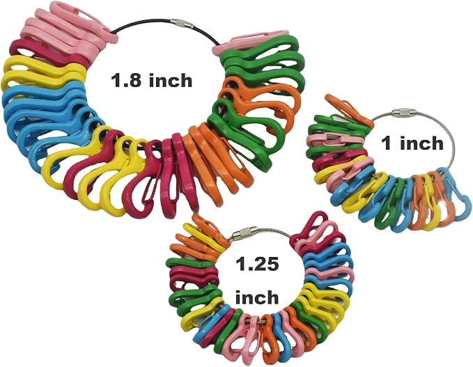 Mini Carabiner Clips with Metal Spring Wiregate Hook and Little Eye Hole - Image 7