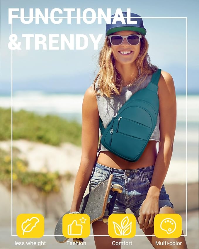 Tuwubi Crossbody Bags for Women, Sling Bag for Men, Small Hiking Backpack Anti - Image 8