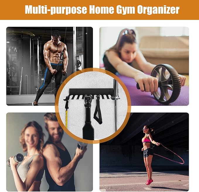 Multi-Purpose Storage Rack Resistance Bands Rack Gym Storage Rack Fitness Bands - Image 3