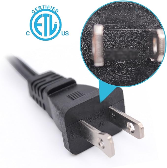 5ft Extension Cord, 2 Prong Small and Thin Extension Cords, Male/Female - Image 5