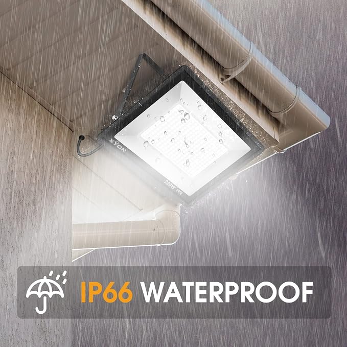 XYCN 150W LED Flood Light Outdoor, 2 Pack 15500LM Super Bright Security Light - Image 2