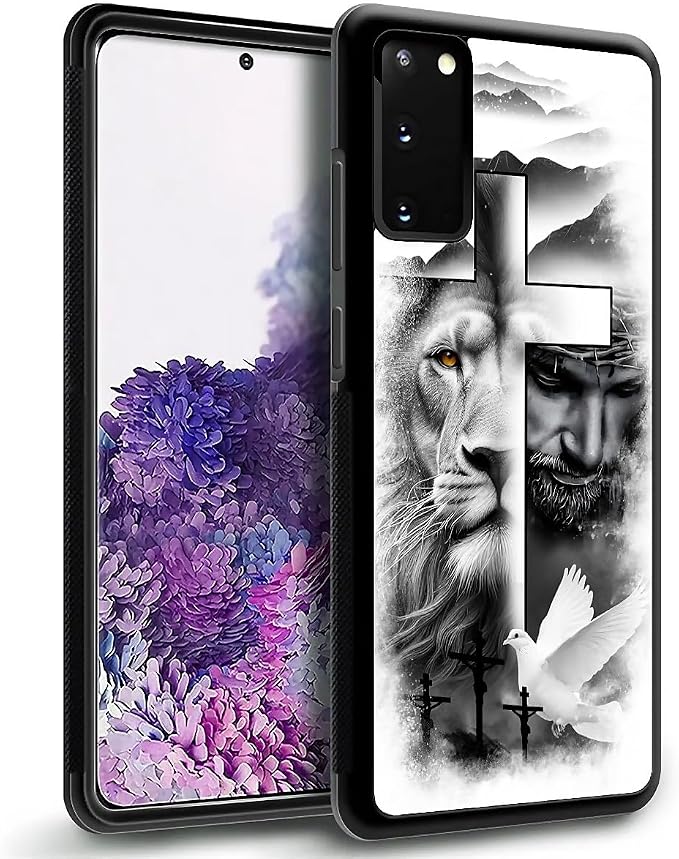 for Samsung Galaxy S20 Case, Lion Cross Jesus Christ Dove Pattern Graphic - Image 4