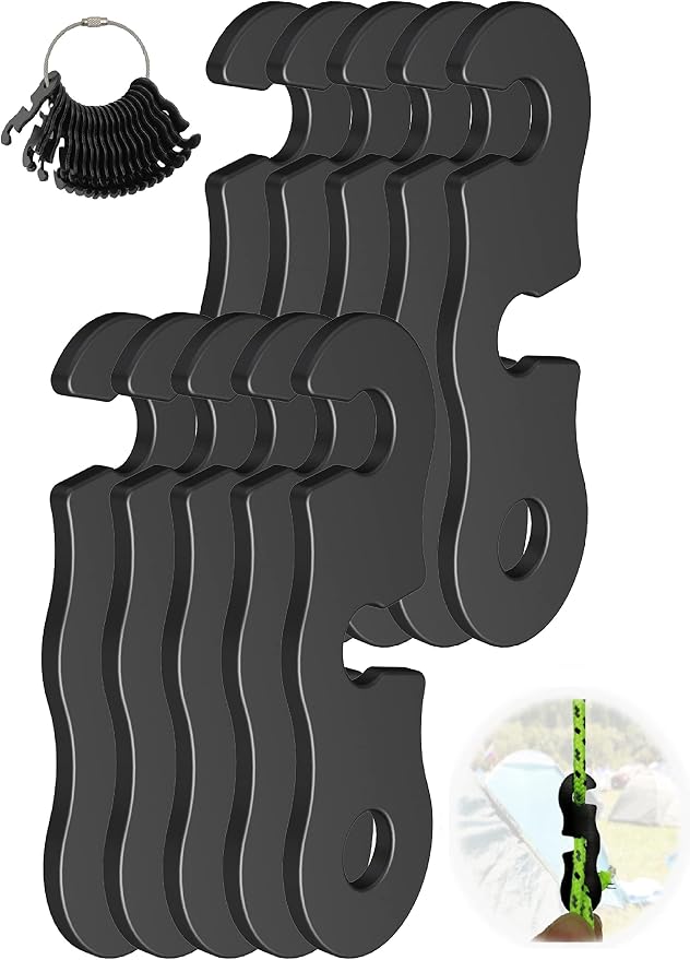 Rope Tensioner Aluminum Alloy Camping Tent Guyline Cord Adjuster Camping of Gear by NACETURE