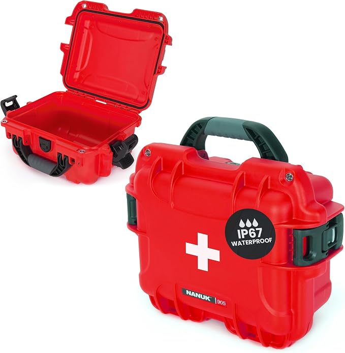 NANUK 905 Waterproof First Aid Case Empty – Durable, Medical First Aid by NANUK
