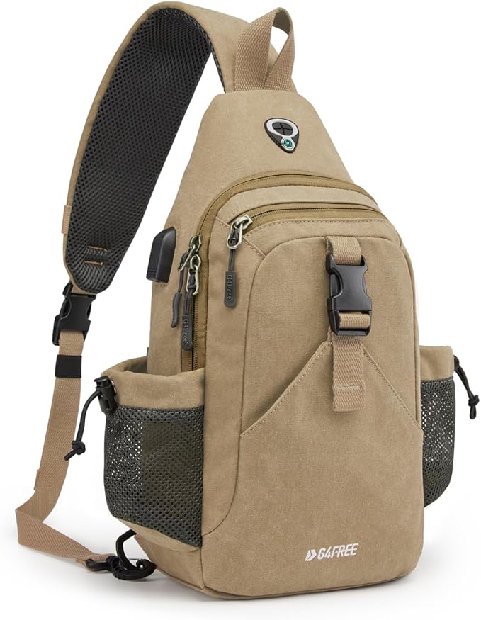 G4Free Canvas Sling Bag Crossbody Backpack by G4Free