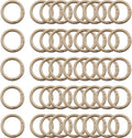 Carabiner Clip 48Pcs Khaki Metal Key Ring Clip Circle Keychain Rings Bulk by KJMLDIY