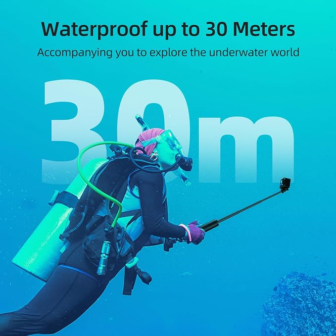 TELESIN 4 in 1 Selfie Stick Floating Hand Grip Tripod Waterproof Extendable - Image 5