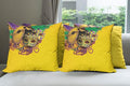 Ambesonne Mardi Gras Decorative Throw Pillow Case Pack of 4, Colorful Group of by Ambesonne