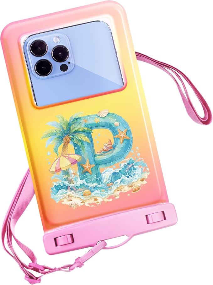 Personalized Initial Waterproof Phone Pouch Case by Unknown