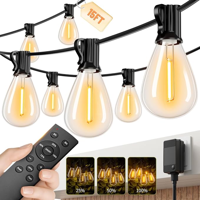 15FT LED Outdoor String Lights by Unknown