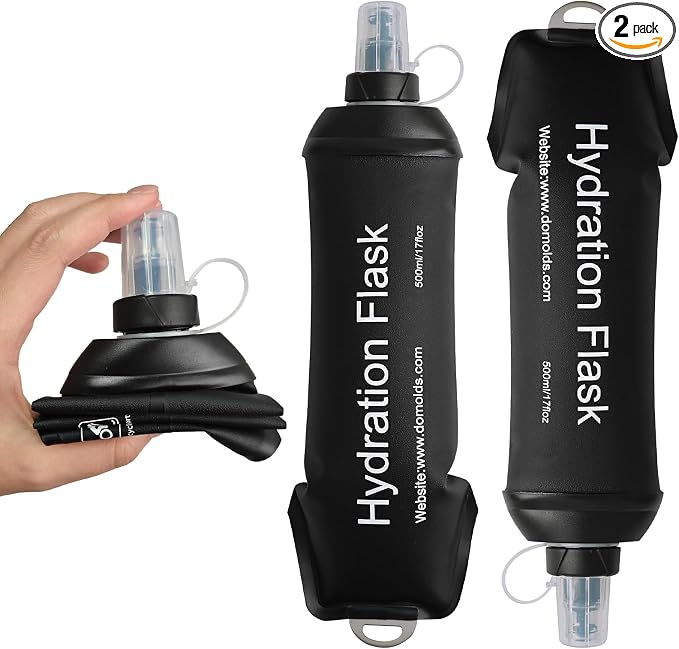 2Pcs 500ml Soft Flask, TPU Collapsible Soft Water Bottle by Unknown