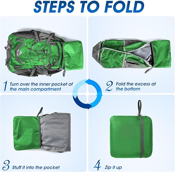 IGOLUMON Hiking Backpack 40L Packable Lightweight Camping Backpack Men Women - Image 6