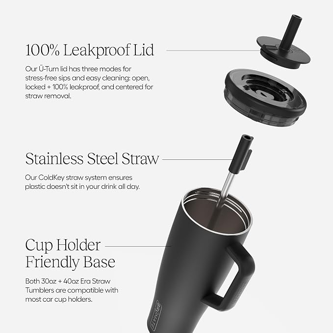 BrüMate Era 30 oz Tumbler with Handle and Straw | 100% Leakproof Insulated - Image 2