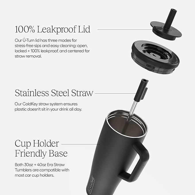 BrüMate Era 30 oz Tumbler with Handle and Straw | 100% Leakproof Insulated - Image 2