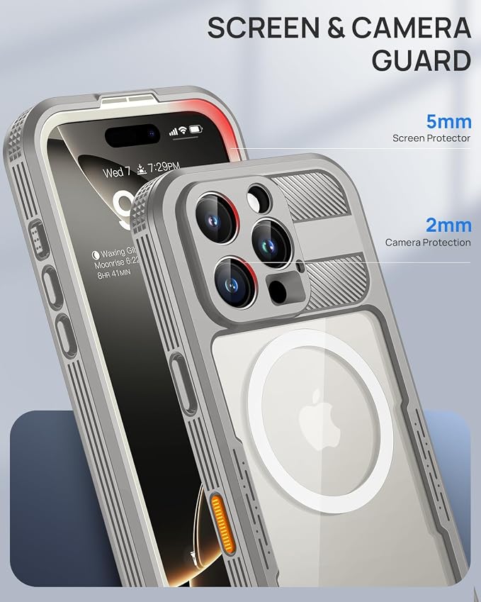 Lanhiem Magnetic for iPhone 16 Pro Case, IP68 Waterproof Dustproof Case - Image 7
