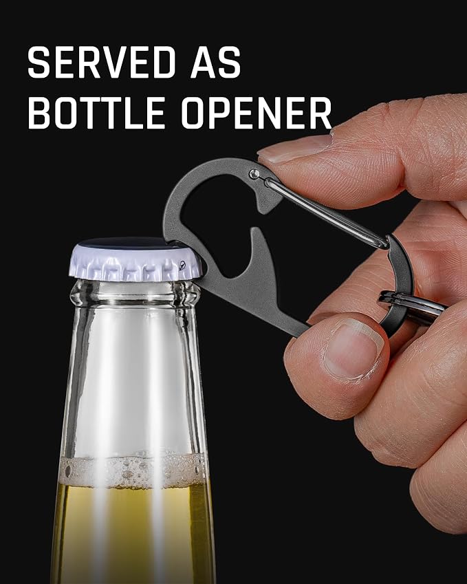 TISUR Titanium Carabiner Keychain Clip, Anti-Lost Key Ring Holder, Self-Locking - Image 4