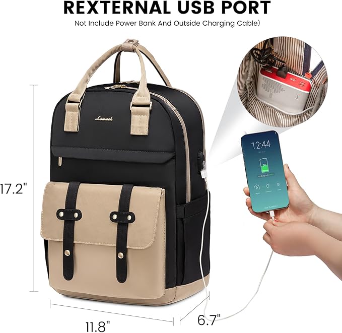 LOVEVOOK Laptop Backpack for Women, 15.6 Inch Laptop Bag - Image 5