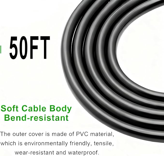 Extension Cord 50 Ft-2 Prong Outdoor Extension Cord, 16AWG 13A 1625W Waterproof - Image 3
