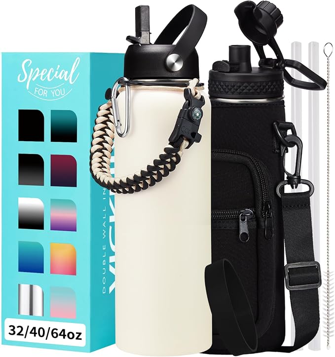 40oz Insulated Water Bottle by VICKNIY