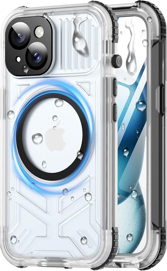 for iPhone 15 Plus Waterproof Case by Haireca