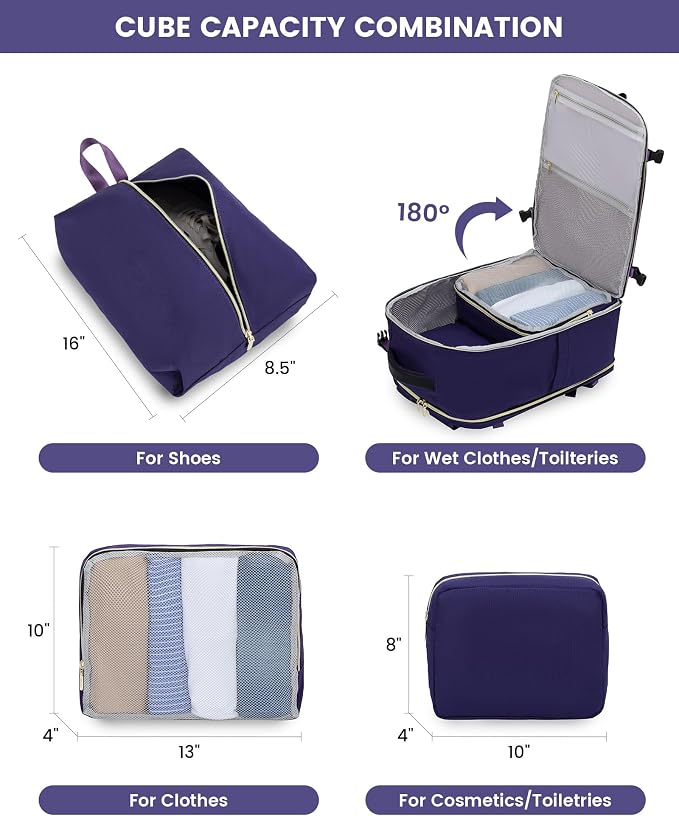 LOVEVOOK Large Travel Backpack for Women, TSA Carry on Backpack for Airplanes - Image 4
