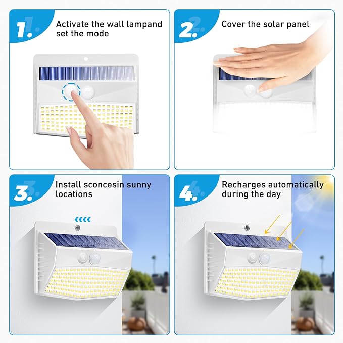 Solar Lights Outdoor Motion Sensor, Solar Security Lights - Image 5
