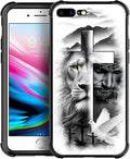 Case for iPhone 7 Plus/8 Plus, Lion Cross Jesus Christ Dove Pattern, Soft by FKBRCL4U