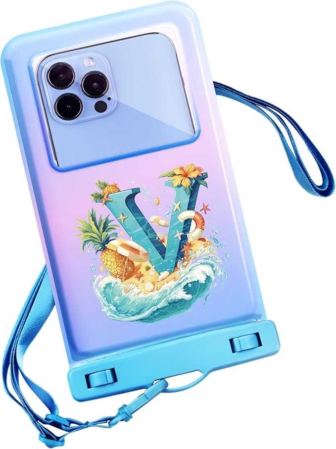 Personalized Initial Waterproof Phone Pouch Case by Unknown