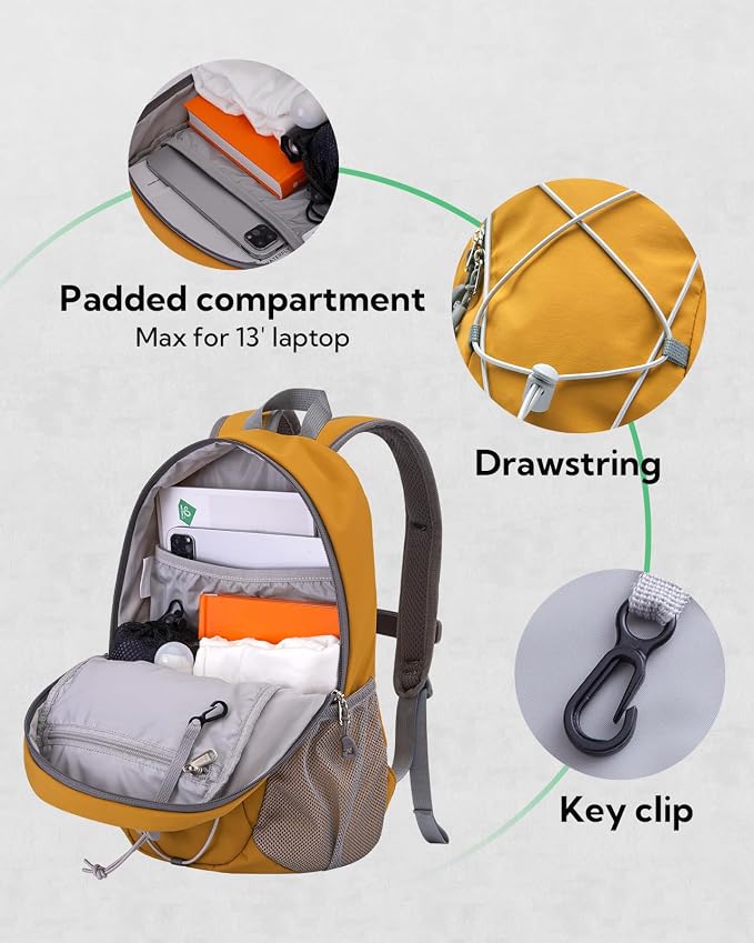 WATERFLY 12L Small Hiking Backpack: Day Pack Lightweight Travel Bag Camping - Image 4