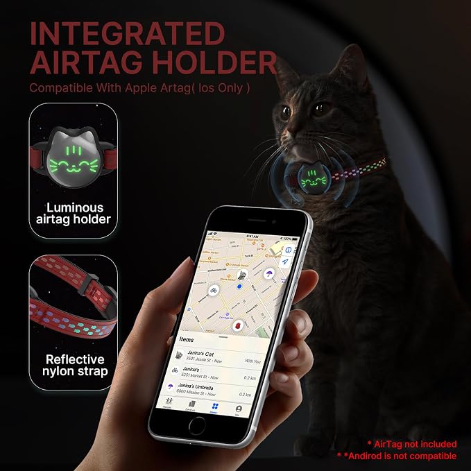 Waterproof Airtag 2nd & 1st Cat Collar, Breakaway Cat Airtag Collar - Image 5