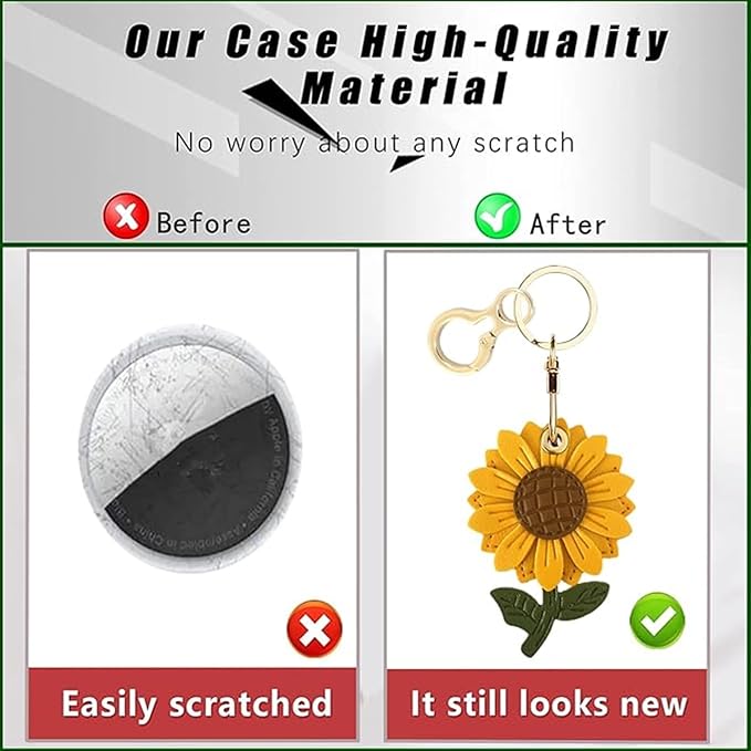 BORKUANA Leather Keychain Holder Case Compatible - Image 3