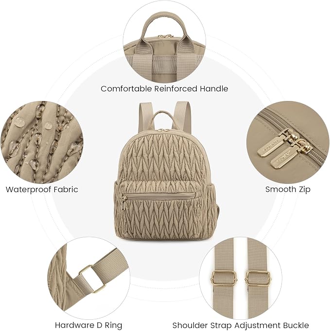 LOVEVOOK Mini Backpack for Women Light Weight Small Waterproof Backpack Purses - Image 5