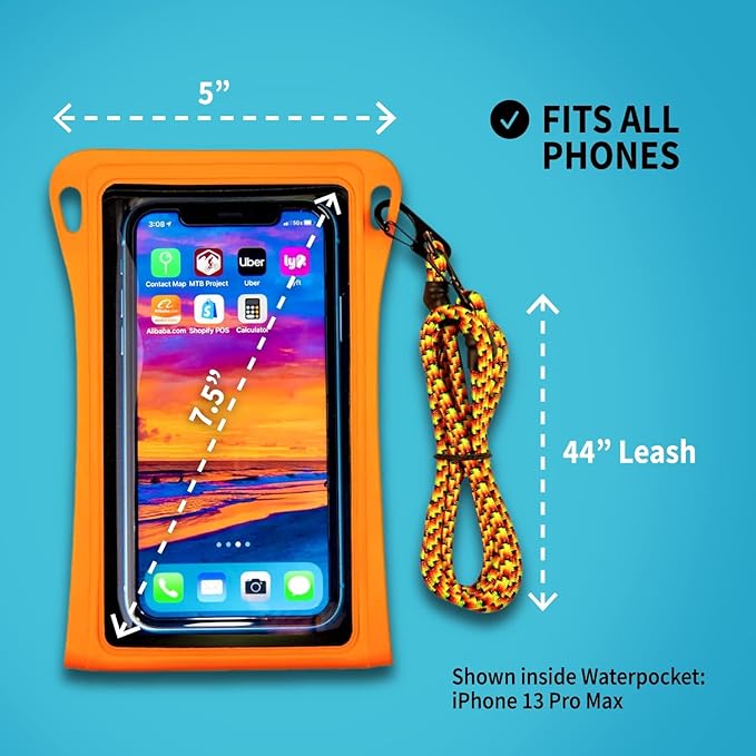 Stash7 Waterproof Phone Pouch w/Long Lanyard | IPX8 Adventure Grade Cellphone - Image 6