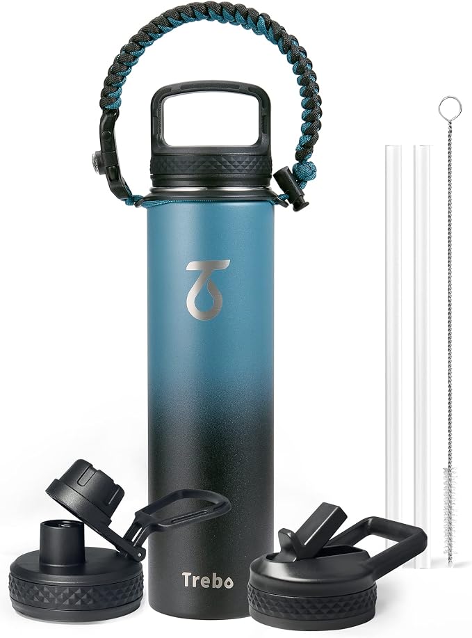 Trebo 24 oz Water Bottle Insulated by StayHotStayColdStayGreen