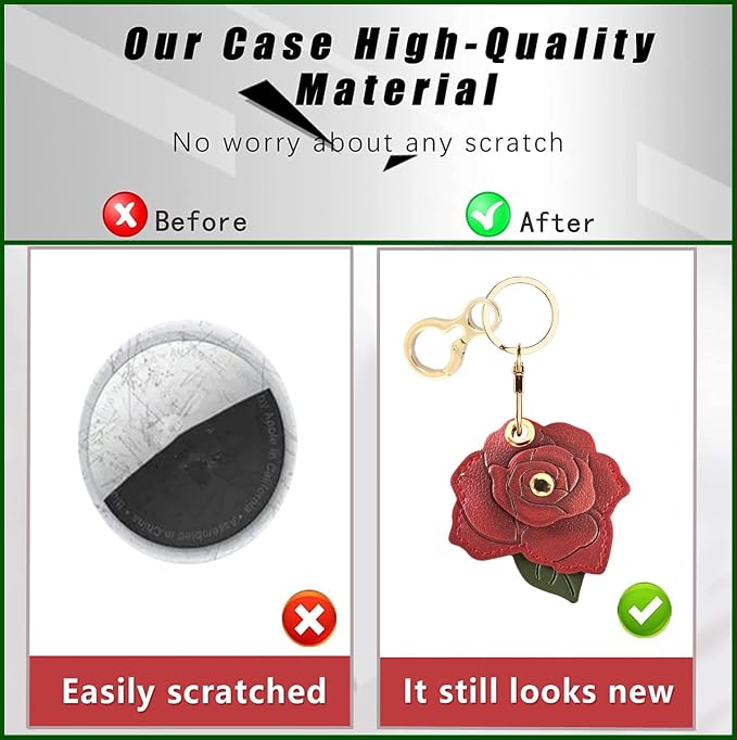 BORKUANA Leather Keychain Holder Case Compatible - Image 3