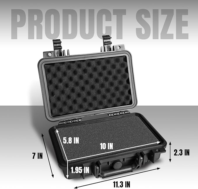 Jack Boss 11.3x 7x 2.3 Inch Hard Case, Portable Weather Waterproof Protective - Image 4