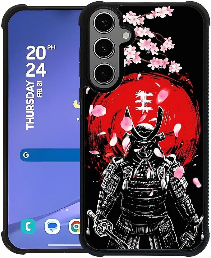for Samsung Galaxy S24/S25 Plus Case, Sakura Japanese Samurai Pattern Graphic by FKBRCL4U