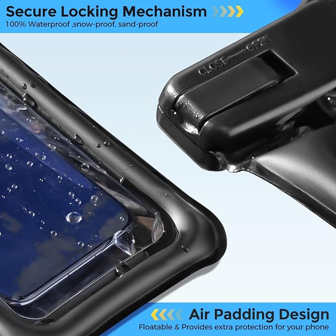 ProCase 2 Pack Floating Waterproof Phone Pouch IPX8, Universal Dry Bag Fits - Image 6