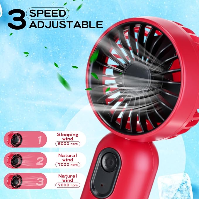 Rossesay 6 Pcs Mini Portable Fan Bulk Cute Handheld Lightweight Small Little - Image 4