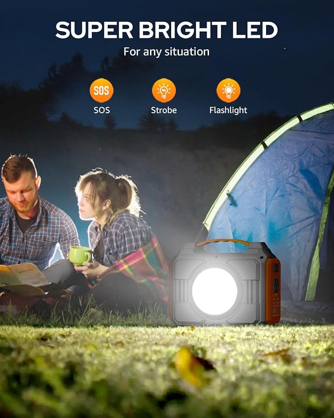 Portable Power Station 300W, Outdoor Solar Generator Backup Battery Pack - Image 6