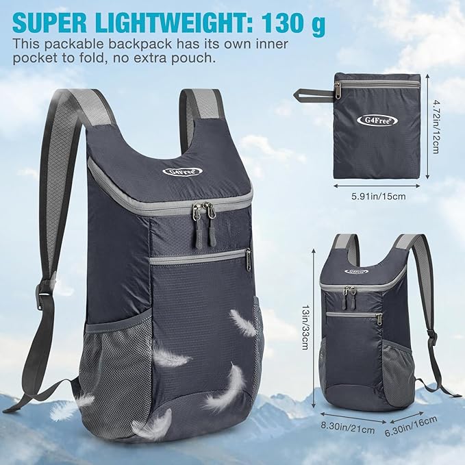 G4Free Lightweight Packable Hiking Backpack - Image 4