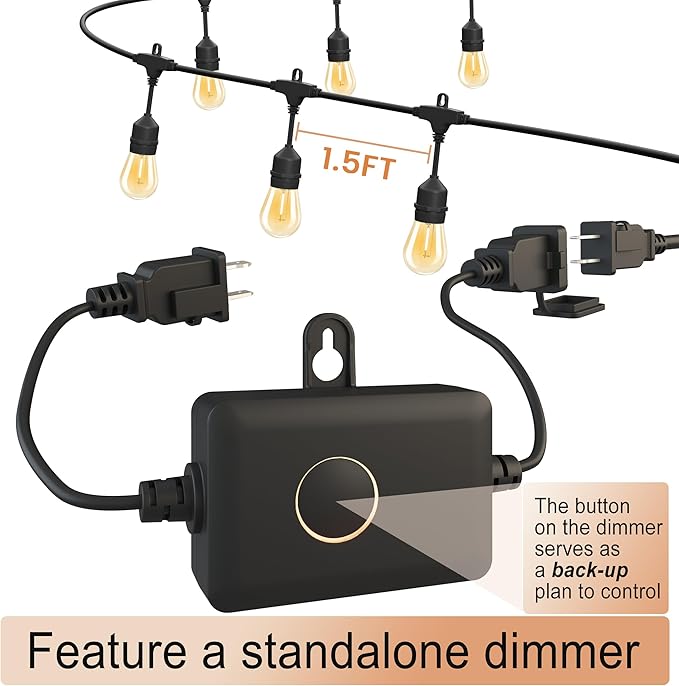 SUFEIMAS LED-Outdoor-String-Lights-Patio-Light-Outside 50FT Waterproof String - Image 2
