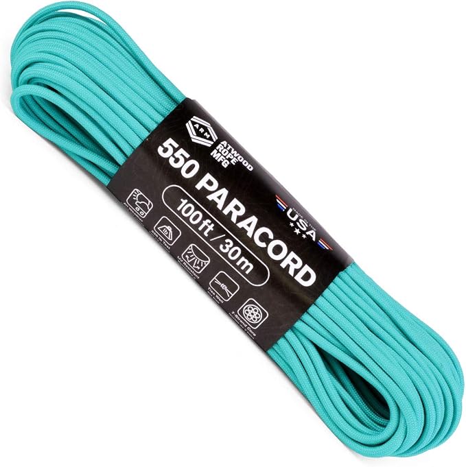 Atwood Rope MFG 550 Paracord 100 Feet 7-Strand Core Nylon Parachute Cord by AtwoodRopeMFG